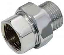 Соед. прям. г/ш 1" с накид. гайкой для п/с хром. СТМ ТЕРМО