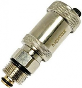 Воздухоотводчик автоматический 1/2" прямой с отсек. клапаном (никель)  QS-3441 ZEGOR