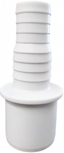 Переходник сливных  ШЛАНГОВ  20х23х32  белый  (одинарный)  прямой