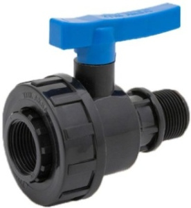 Кран шаровой компрессионный ВР/НР 1" х 1" ТПК-АКВА
