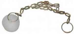 Пробка д/ванны с метал.цепочкой 50см  D45мм белая