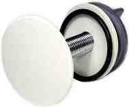 Заглушка Remer д/раковины к сливу белая D50 мм (крашенная латунь)