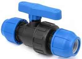 ПЭ  Кран  шар.   20х20  обжим-обжим  POELSAN