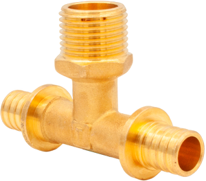 Тройник аксиальный 20 мм х ¾" нар х 20 мм (AQUALINK 60/10)