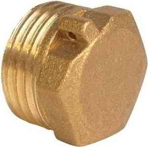 Заглушка с контр. отв. 1/2" нар ЛАТУНЬ LEXLINE