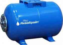 Гидроаккумулятор горизонтальный  24 л. оцинк-ый фланец 1", EPDM, АКВАБРАЙТ ГМ-24 Г