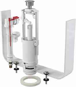 #Арматура комплект SA2000SK 3/8" CHROM со стоп кнопкой, впуск нижний A18-3/8" МЕТ. РЕЗЬБА "ALCAPLAST" Выводим из ассортимента!