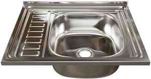 МОЙКА накладная 50х60 (0,4)  ПРАВАЯ (вып. 1 1/2", глубина чаши 16см, б/сифона) MIXLINE  