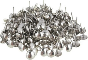 Гвозди мебельные хром (уп. коробка 100шт)