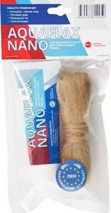 Уплотнительный комплект: Паста + лен (80 гр./20 гр) Aquaflax nano
