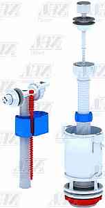 АНИ WC4550M Арматура комплект, пласт шток, мет. ручка, впуск ниж. 1/2" пласт. резьба, ЭКОНОМ