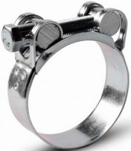 Хомут усиленный одноболтовый, оцинкованная сталь 20-22мм TW20-22-1