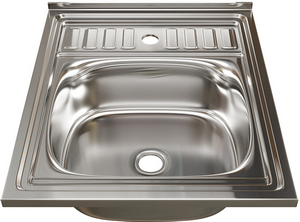 МОЙКА накладная 50х60 (0,4) (вып. 1 1/2", глубина чаши 16см, б/сифона) MIXLINE  